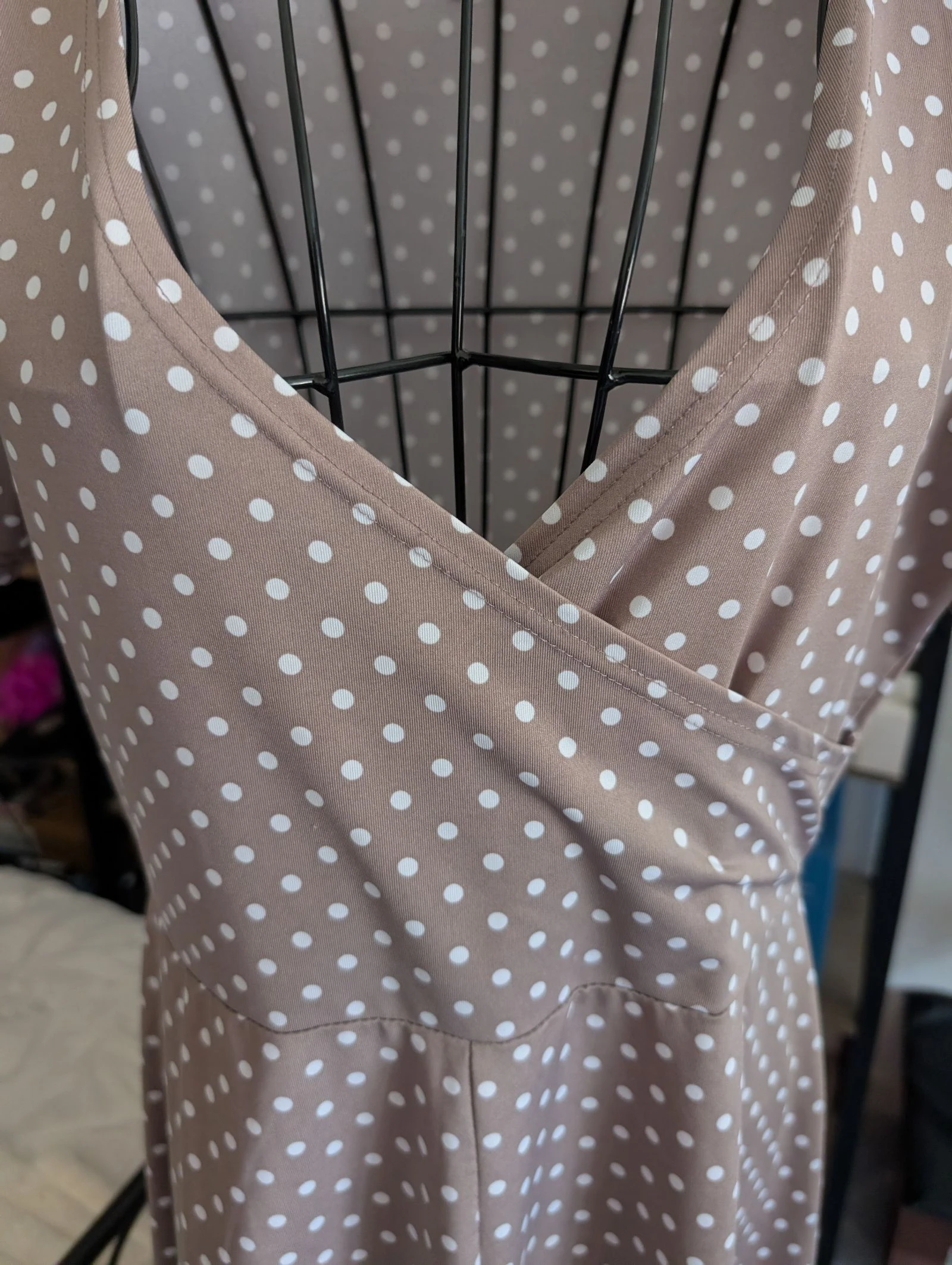 Super Vestido leve cachecoração com bolinhas Azul Feliz tamanho 40 – photo 2